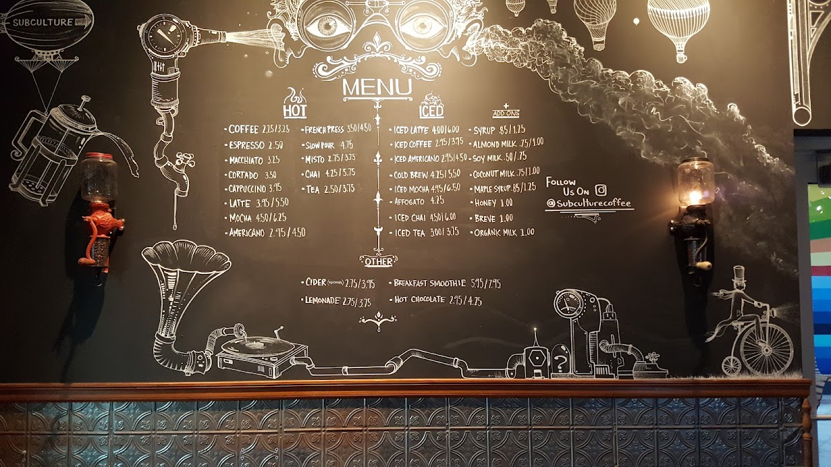 Subculture Coffee Menu - Image 6